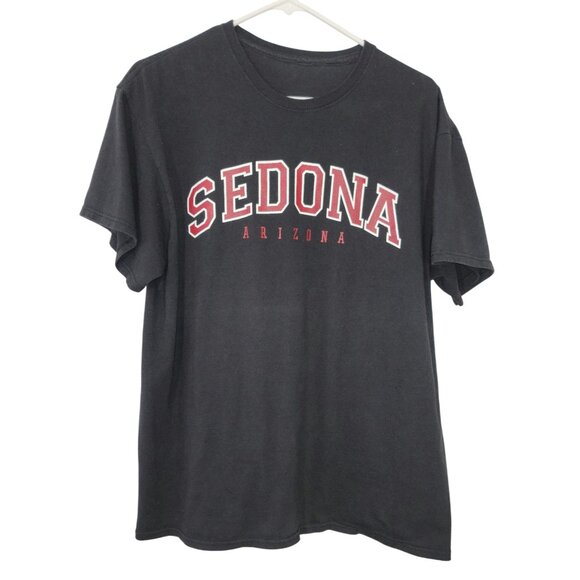 Vintage Women's Large Sedona Arizona Black Short Sleeve Graphic T-Shirt No Tags - Picture 3 of 8